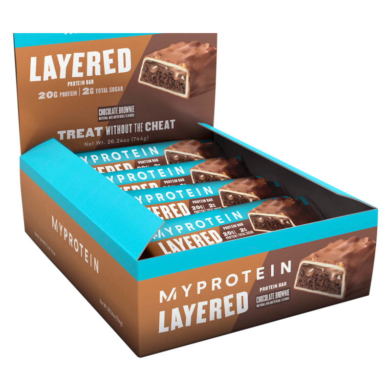 Myprotein Chocolate Brownie Layered Single Bar 2.33oz