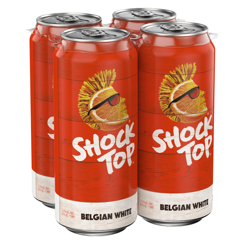 Shock Top Belgian Wheat Ale 4pk 16oz Can 5.2% ABV