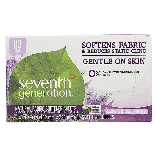 Seventh Generation Fabric Sheet Eucalyptus Lavender 