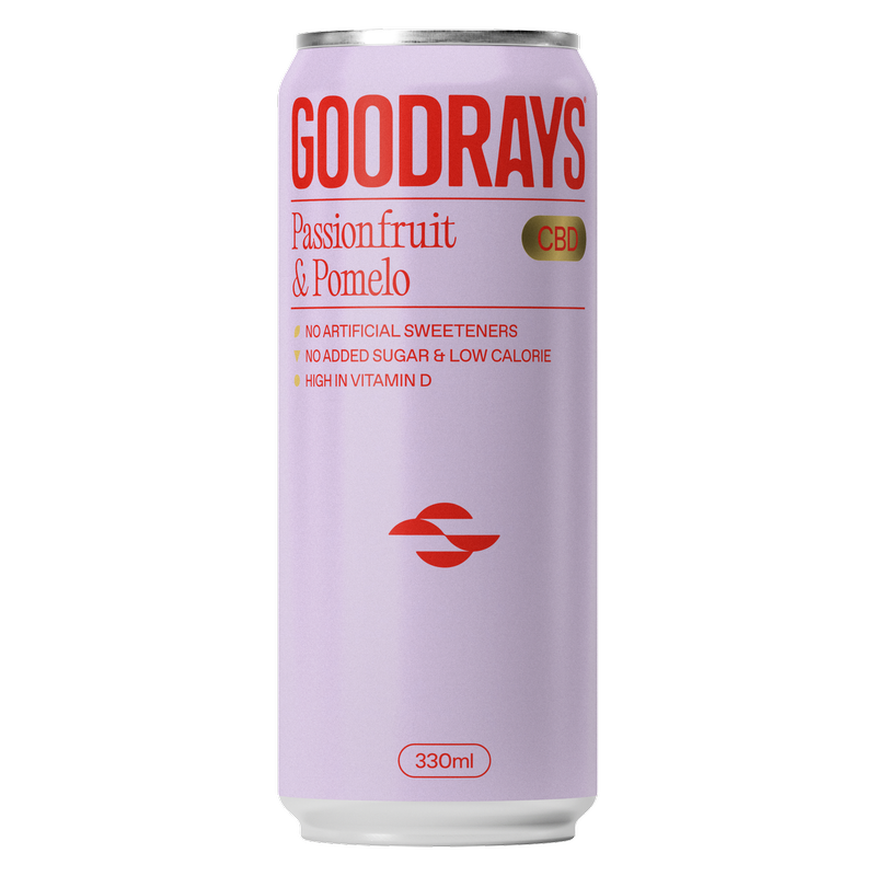 Goodrays CBD Passionfruit & Pomelo, 330ml