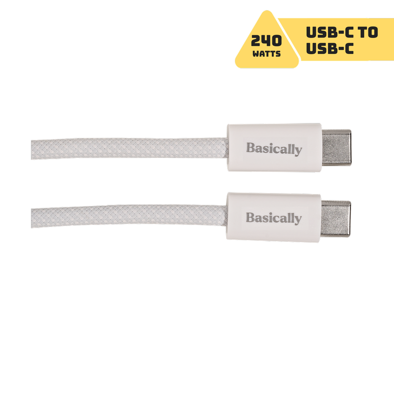 Basically 240W USB-C Woven Charge Cable (6ft)