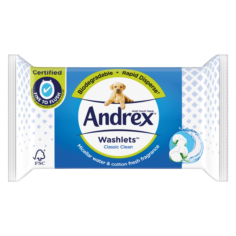 Andrex Classic Clean Washlets, 40s