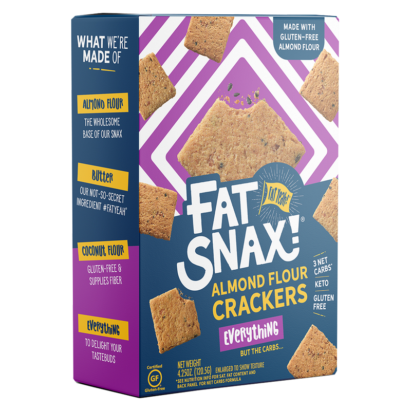 Fat Snax Almond Flour Everything Crackers 4.25oz