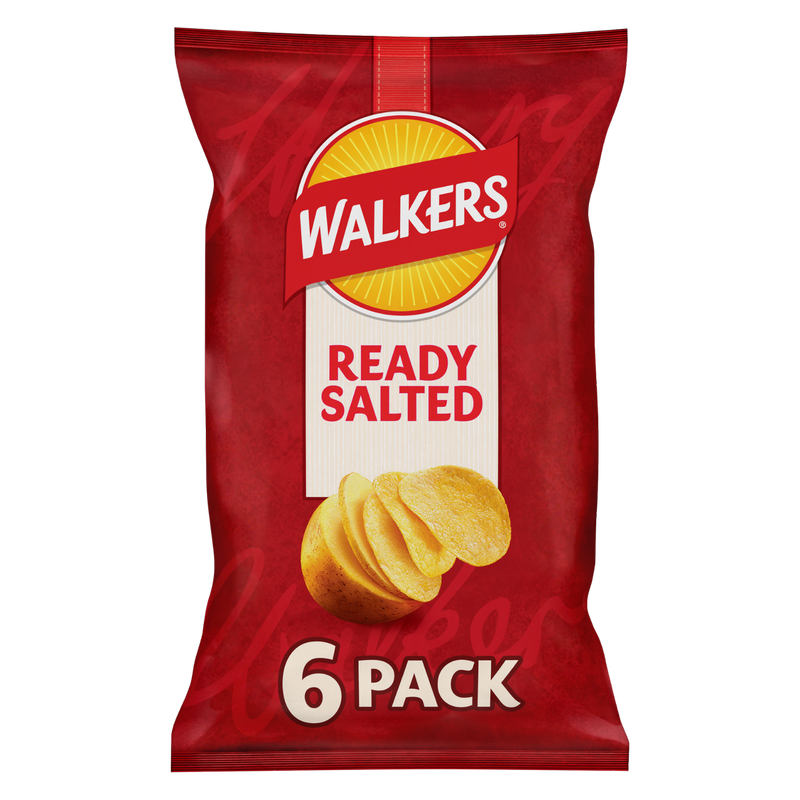 Walkers Ready Salted, 6 x 25g