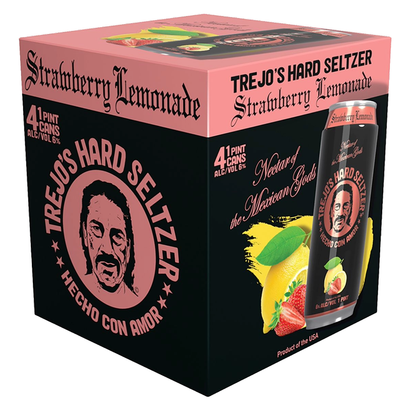 Trejo's Hard Seltzer Strawberry Lemonade (4PKC 16 OZ)