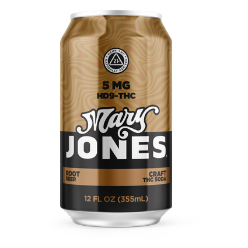 Mary Jones Root Beer 5mg THC Soda 12oz Can