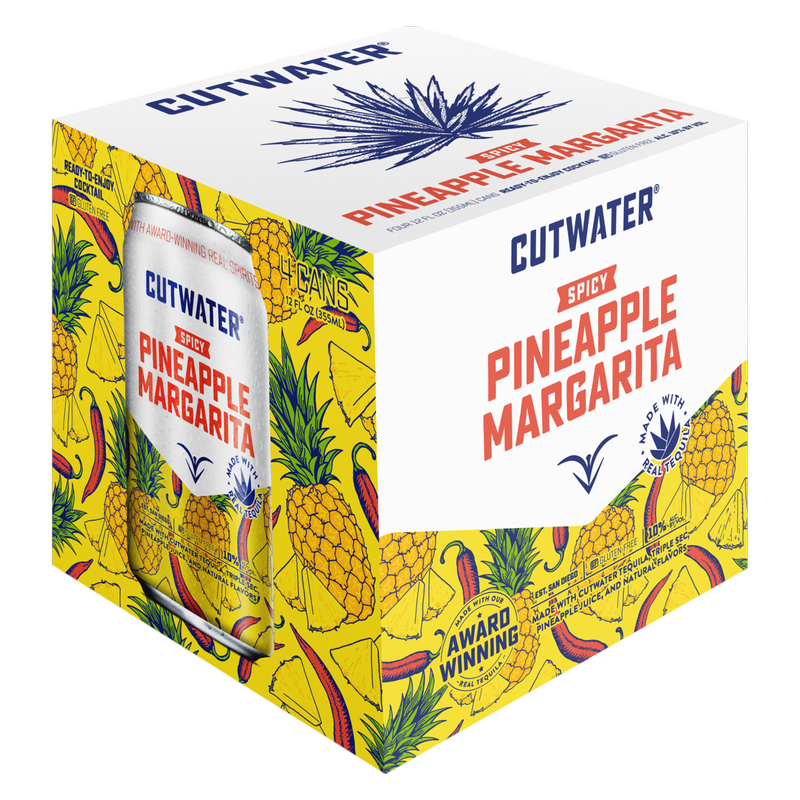 Cutwater Spicy Pineapple Margarita 4pk 12oz 10% ABV