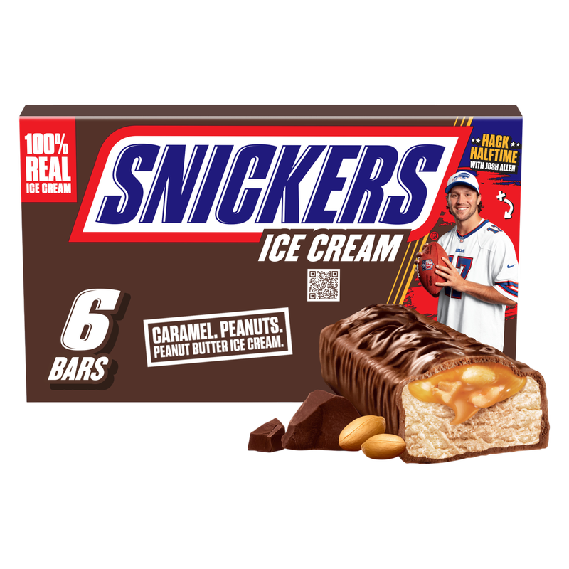 SNICKERS Peanut Butter Ice Cream Bars, 6ct