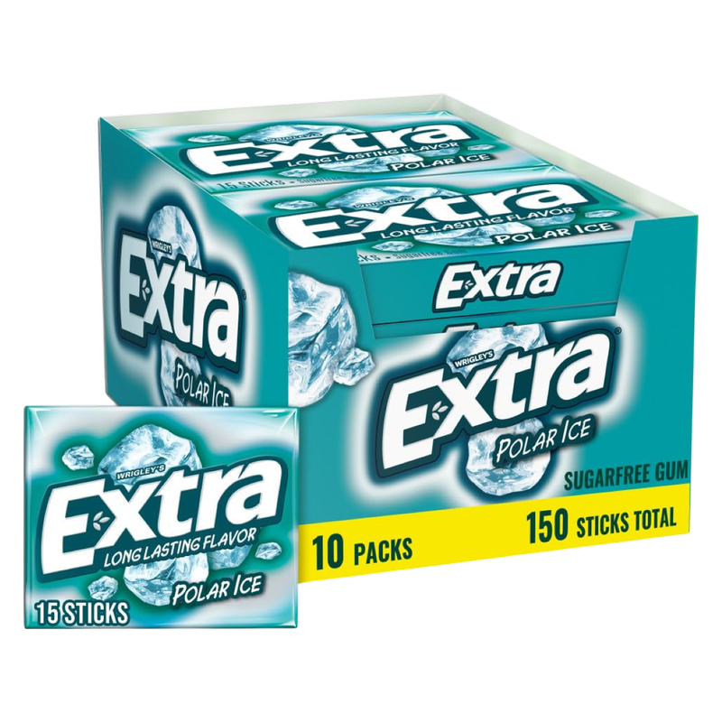 Extra Polar Ice Sugarfree Gum 15ct case 10 CT