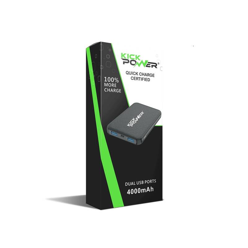 KickPOWER 4,000mAh Quick Charge Power Bank