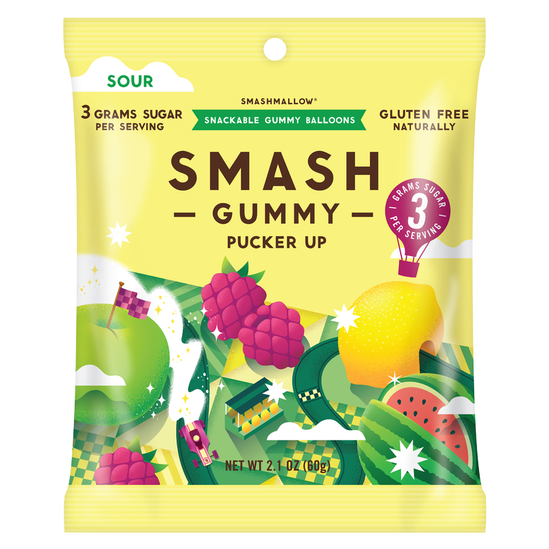 Smash Gummy Pucker Up 2.1 oz Bag