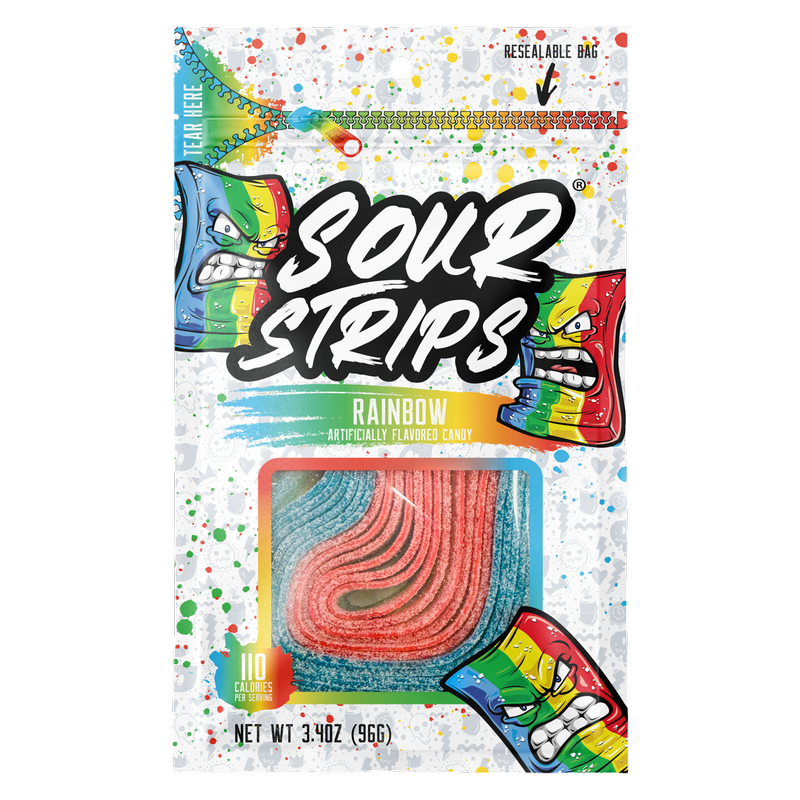 Rainbow Sour Strips, 3.4oz