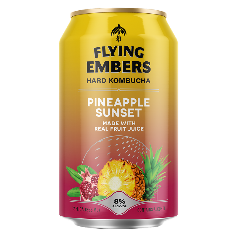 Flying Embers Pineapple Sunset Hard Kombucha 6pk 12oz Can 8.0% ABV