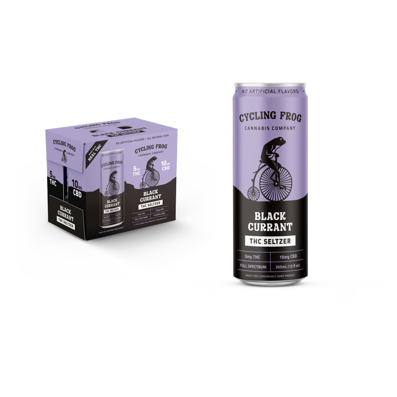 Cycling Frog 5mg THC Black Currant Seltzer 6pk 12oz Can