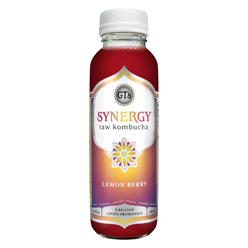 GT's SYNERGY Lemon Berry Kombucha 10oz Bottle