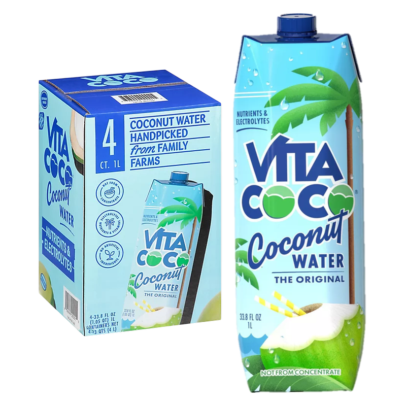 Vita Coco Pure Coconut Water 4pk 1L Ctn