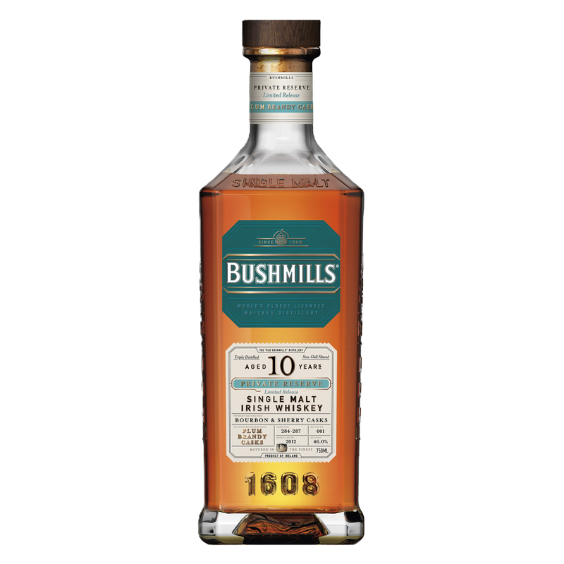 Bushmills Private Reserve Limited Release 10 Year Old: Plum Brandy Casks​ Whiskey 750ml (92 Proof)