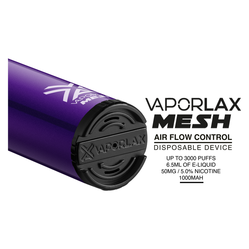 VaporLax Disposable Vape Crush Grape 50mg 6.5ml