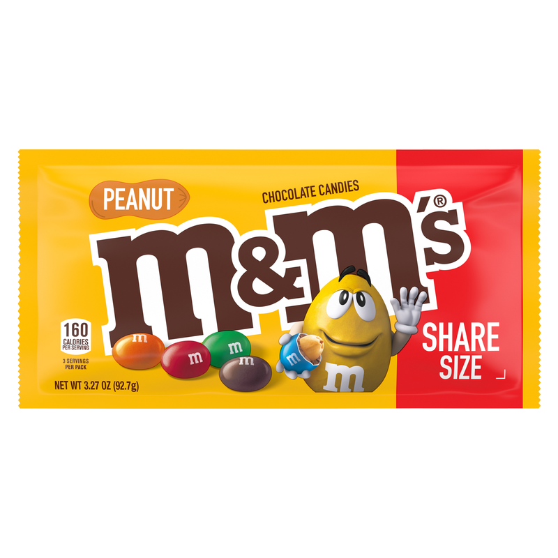 M&M's Peanut Milk Chocolate Candies Share Size 3.27oz