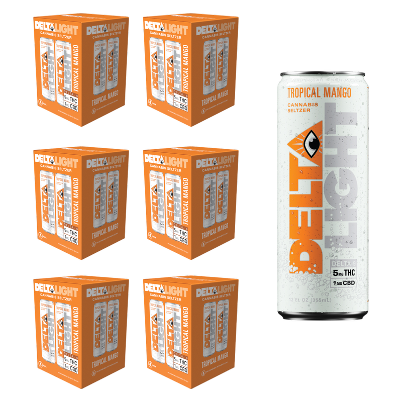 Delta Light 5mg THC Tropical Mango Seltzer 24pk 12oz Can