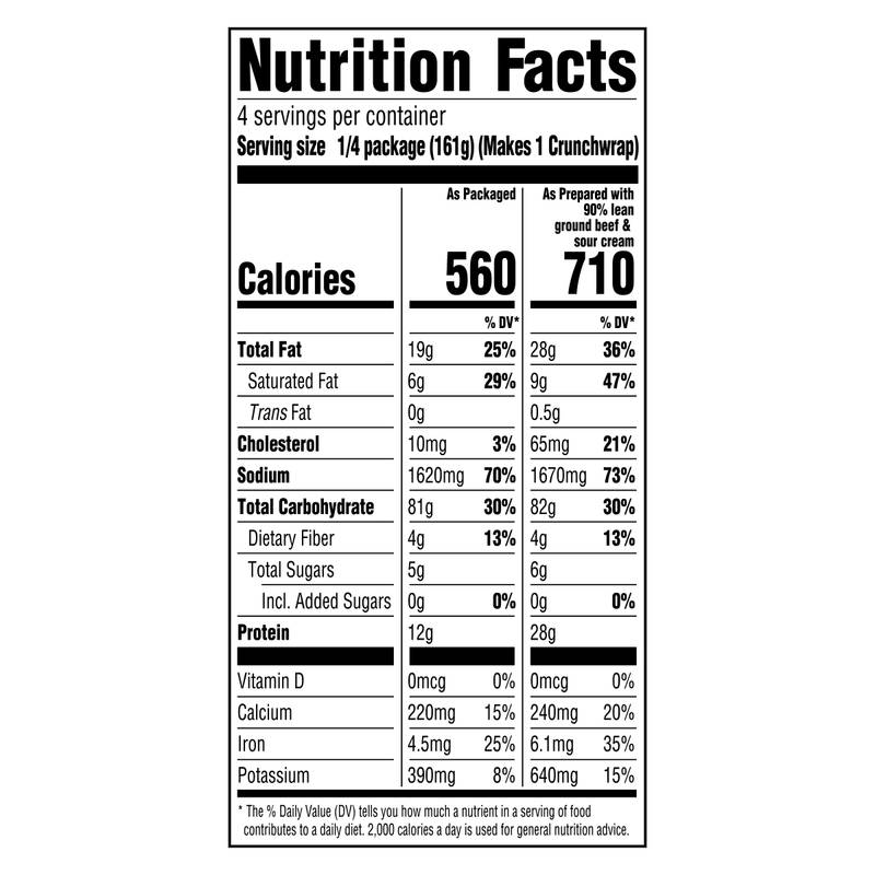 Taco Bell Crunchwrap Supreme Cravings Kit, 22.6oz