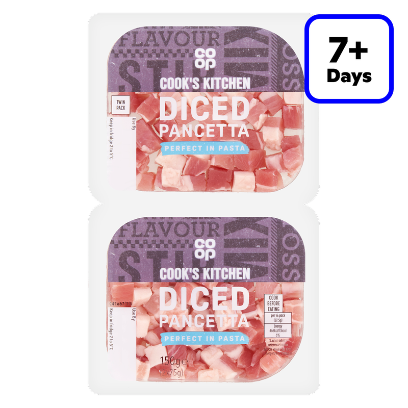 Co-op Diced Pancetta, 2 x 75g