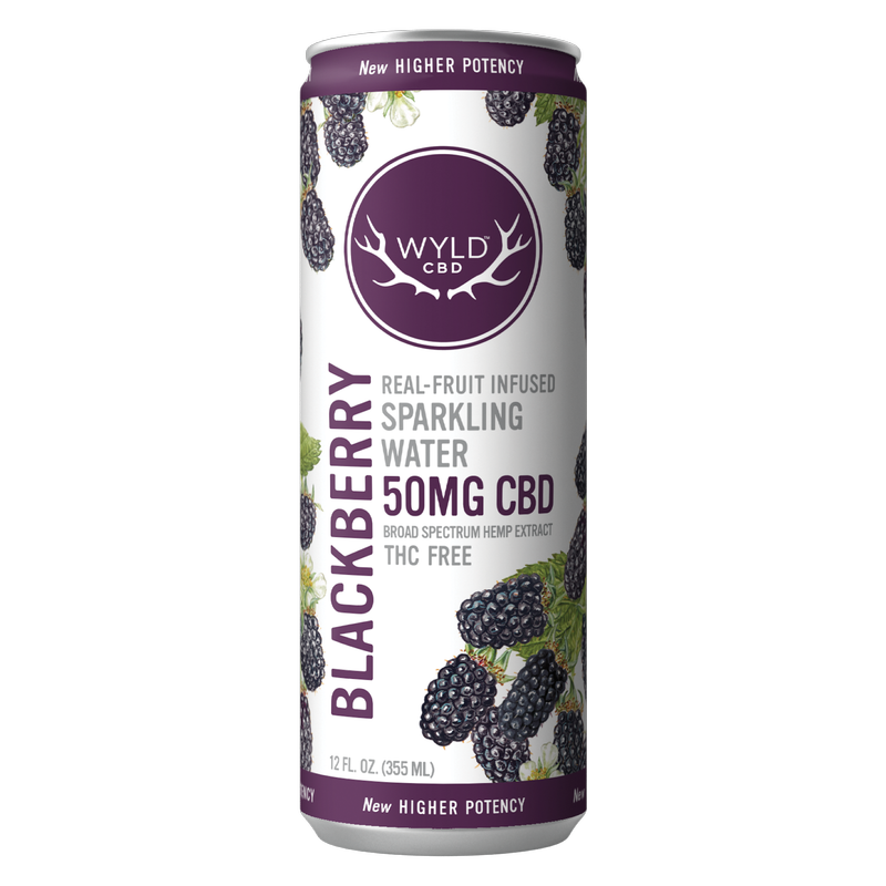 Wyld Blackberry 50mg CBD Sparkling Water 12oz Can