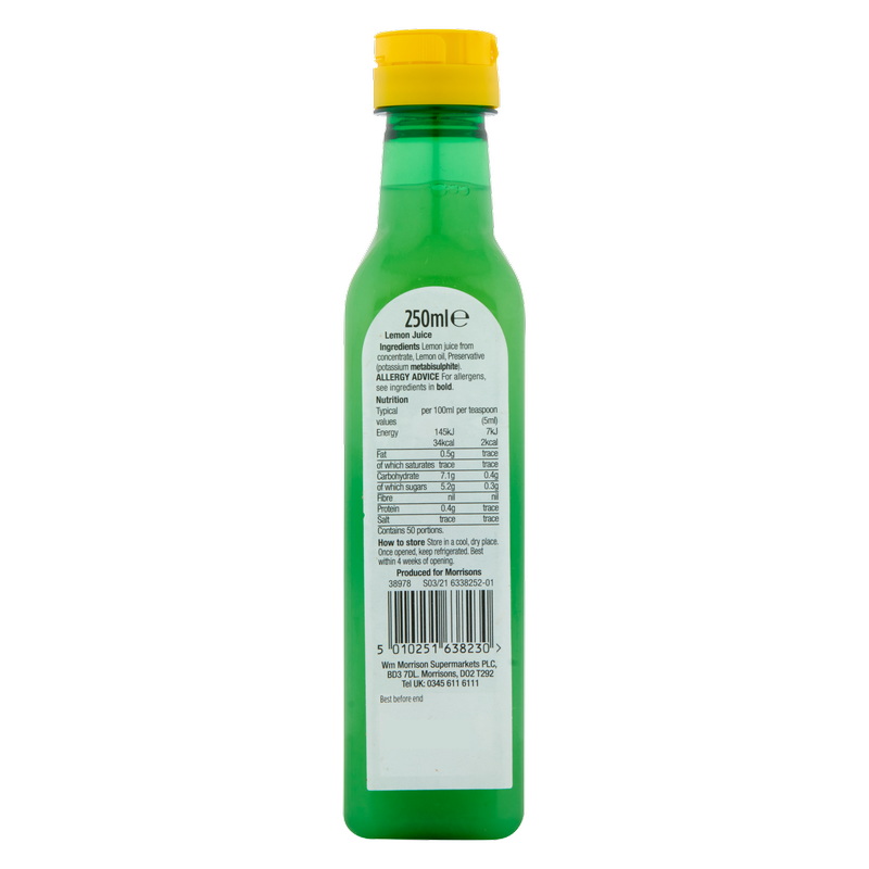 Morrisons Lemon Juice, 250ml