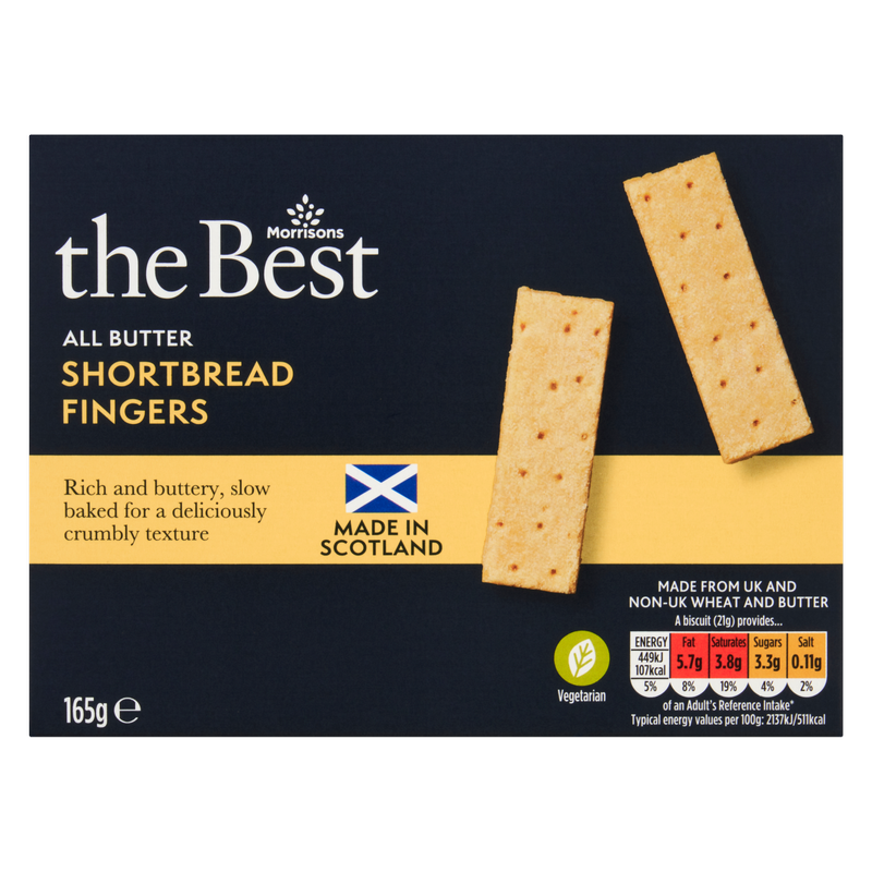 Morrisons The Best All Butter Shortbread Fingers, 165g