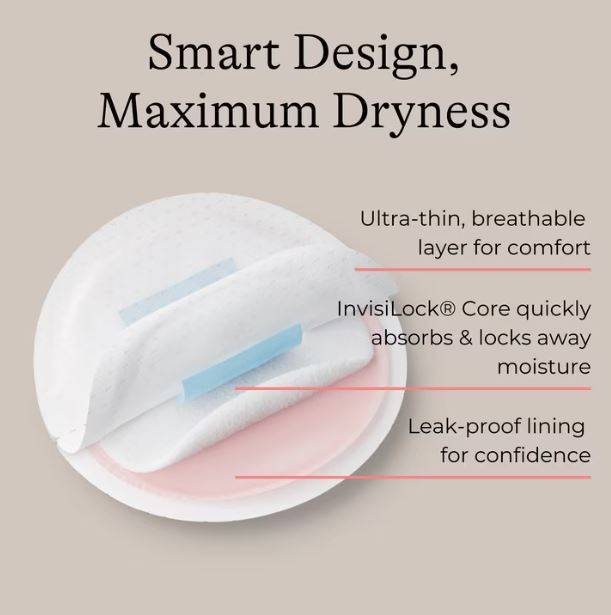 Lansinoh Stay Dry Disposable Nursing Pads for Breastfeeding, 36 Count
