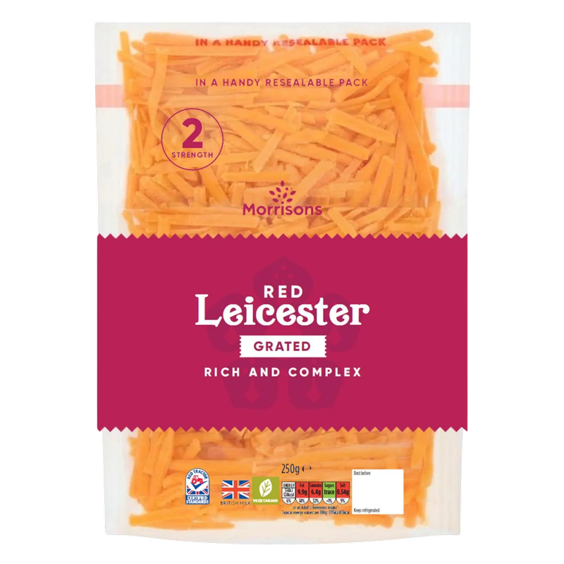 Morrisons Grated Red Leicester, 250g