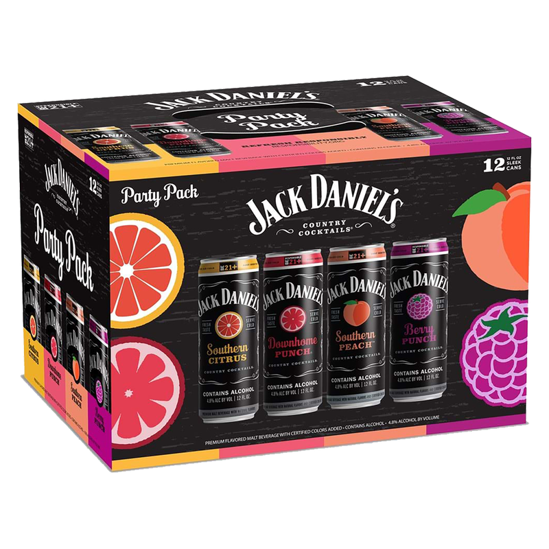Jack Daniels Party Pack Variety 12pk 12oz Can 4.8% ABV