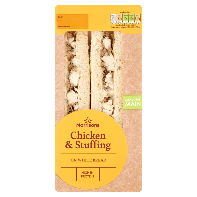 Morrisons Chicken & Stuffing Sandwich, 1pcs