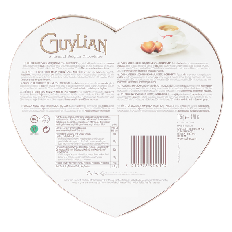 Guylian Belgian Chocolate Hearts, 105g