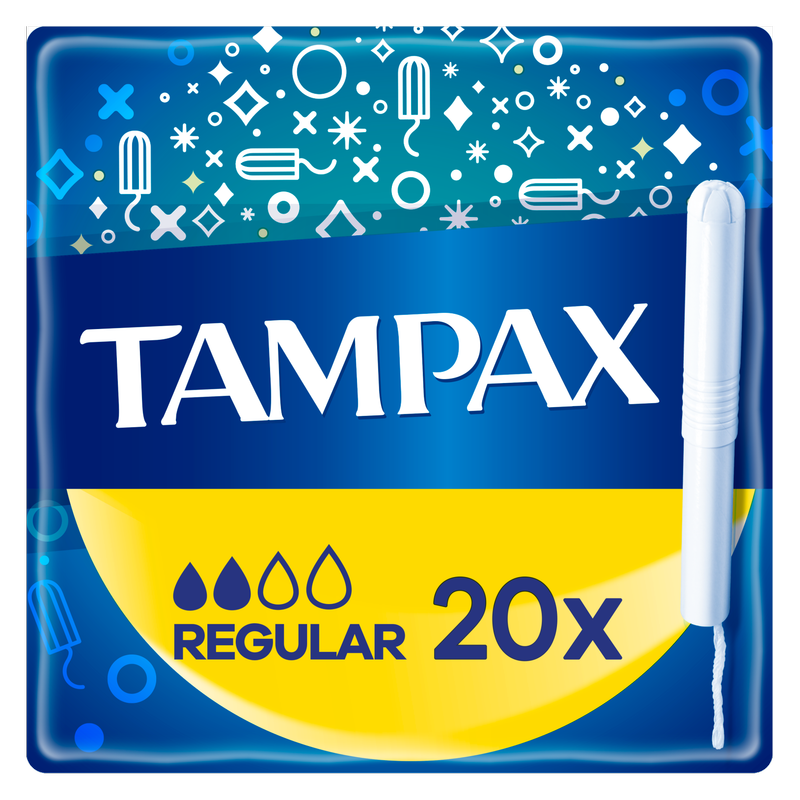 Tampax Regular Tampons With Cardboard Applicator, 20pcs