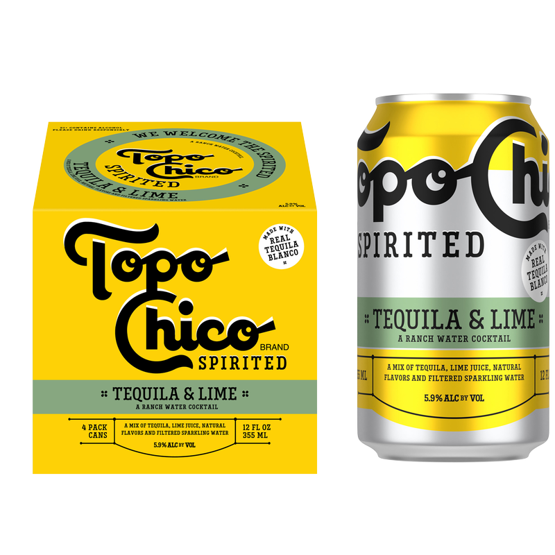Topo Chico Spirited Tequila & Lime 4pk 12oz cans 5.9% ABV
