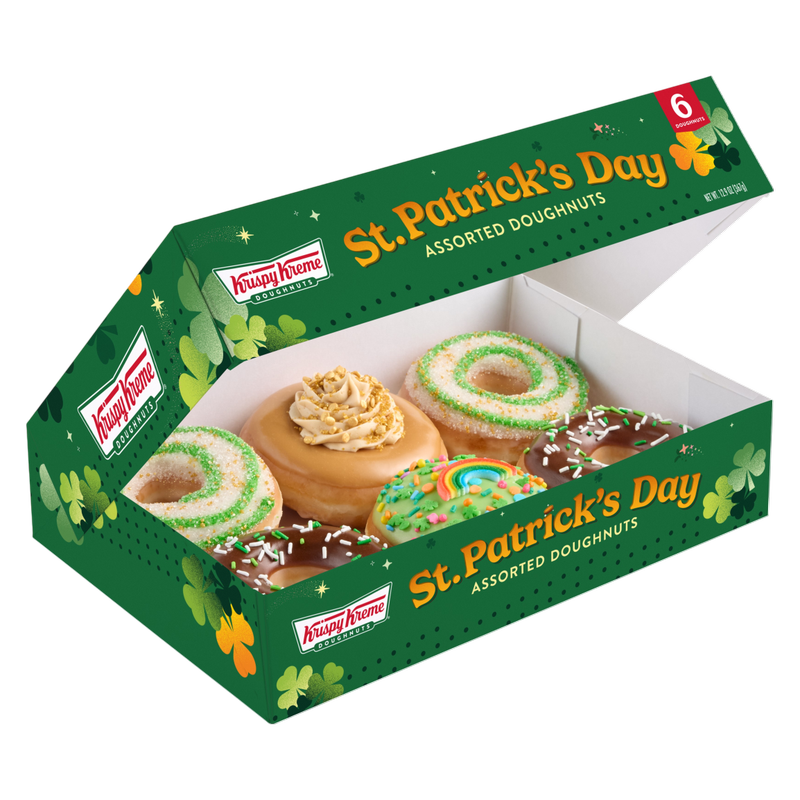 Krispy Kreme St. Patrick's Day Assorted Doughnuts - 6ct