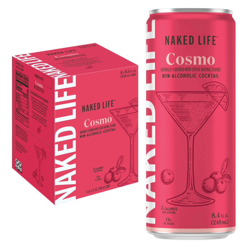 Naked Life Non-Alcoholic Cosmo 4pk 8.4oz Can