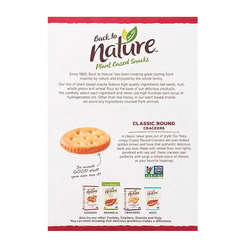 Back to Nature Classic Round Crackers 8.5oz