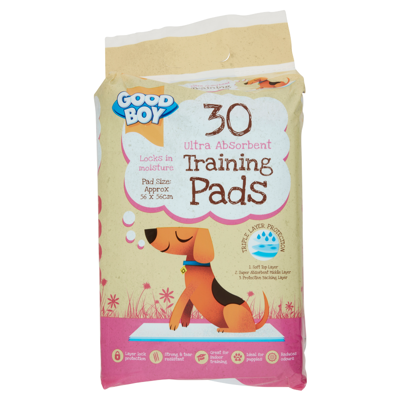 Good Boy Ultra Absorbent Puppy Training Pads, 30pcs