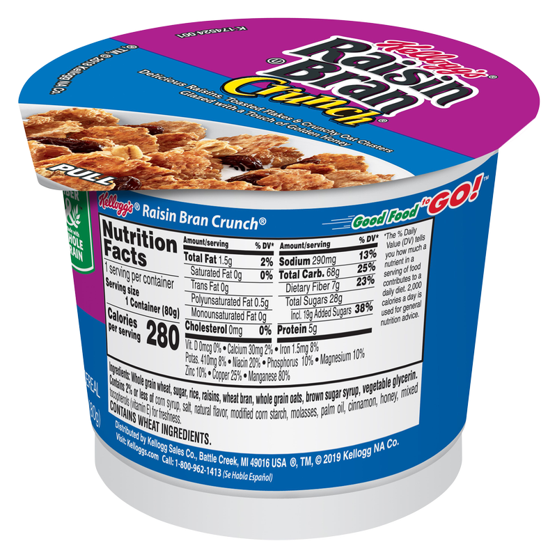 Kellogg's Raisin Bran Crunch Breakfast Cereal in a Cup 2.8oz