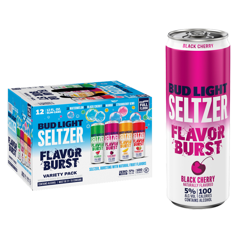 Bud Light Hard Seltzer Flavor Burst Variety Pack 12pk 12oz Slim Cans 5 % ABV
