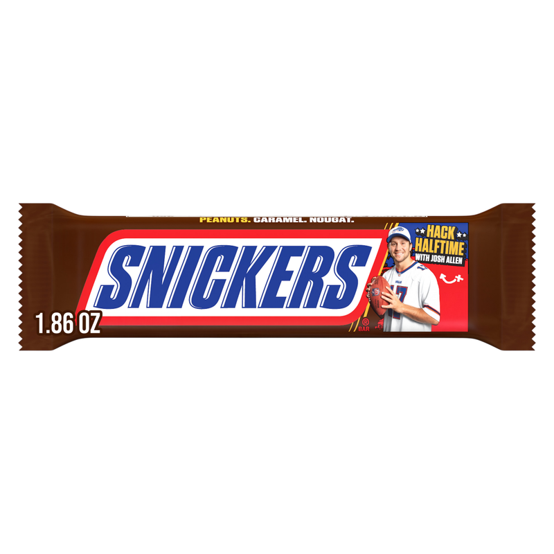 SNICKERS Chocolate Candy Bar, Full Size 1.86 oz, Chocolate Snacks