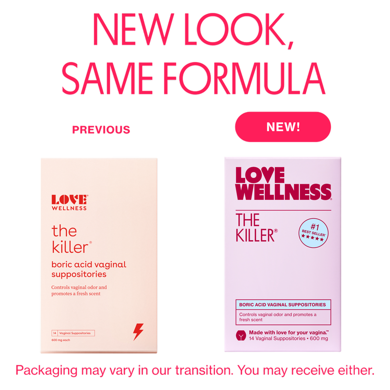 Love Wellness The Killer Boric Acid Vaginal Suppositories 14ct