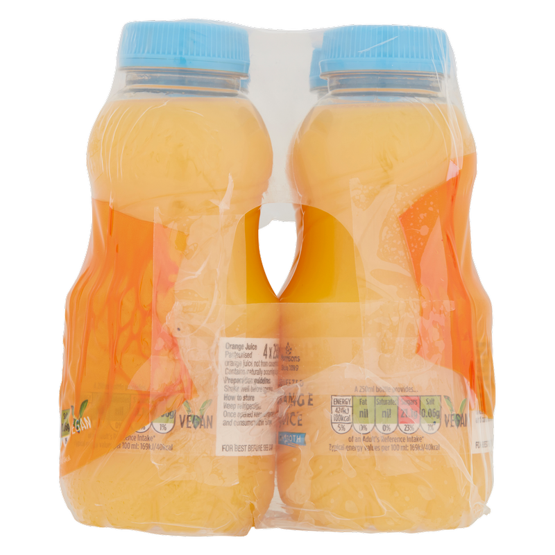 Morrisons Squeezed Orange Juice, 4 x 250ml