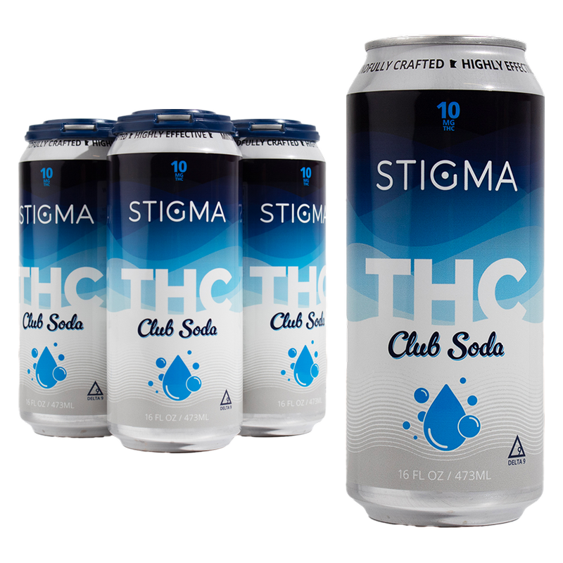 Stigma 10mg THC Club Soda 4pk 16oz Can