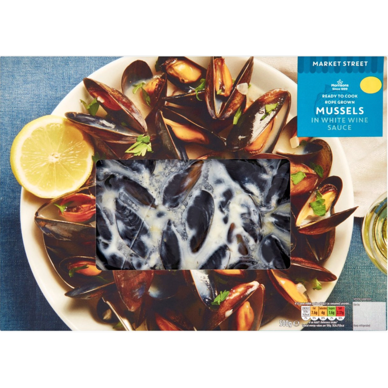Morrisons Market St Scottish Cooked Mussels In White Wine Sauce, 500g