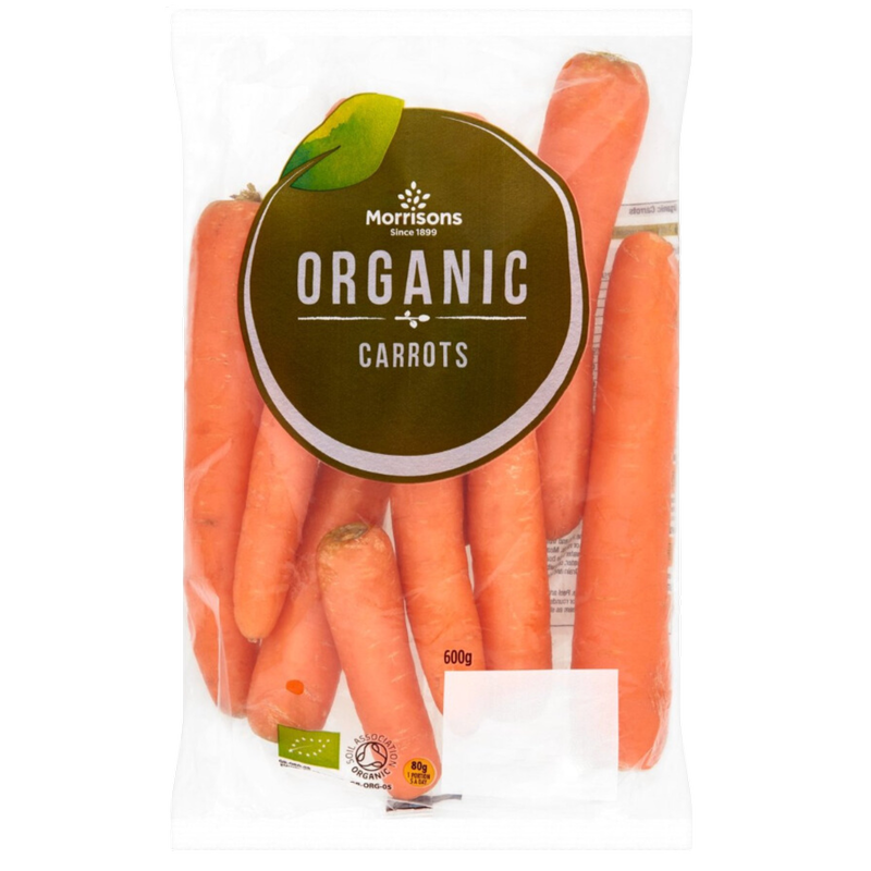 Morrisons Organic Carrots, 600g