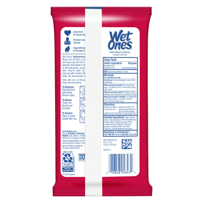Wet Ones Fresh Scent Antibacterial Hand Wipes 20ct