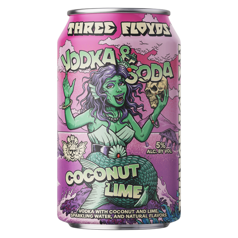 Three Floyds Vodka Soda Coconut & Lime 4pk 12oz Can 5% ABV